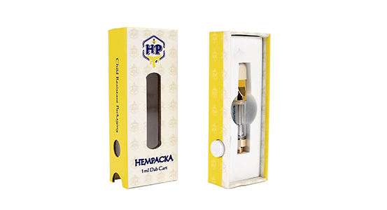 HEMPACKA Custom Logo Child Resistant Vape Cart Packaging Box
