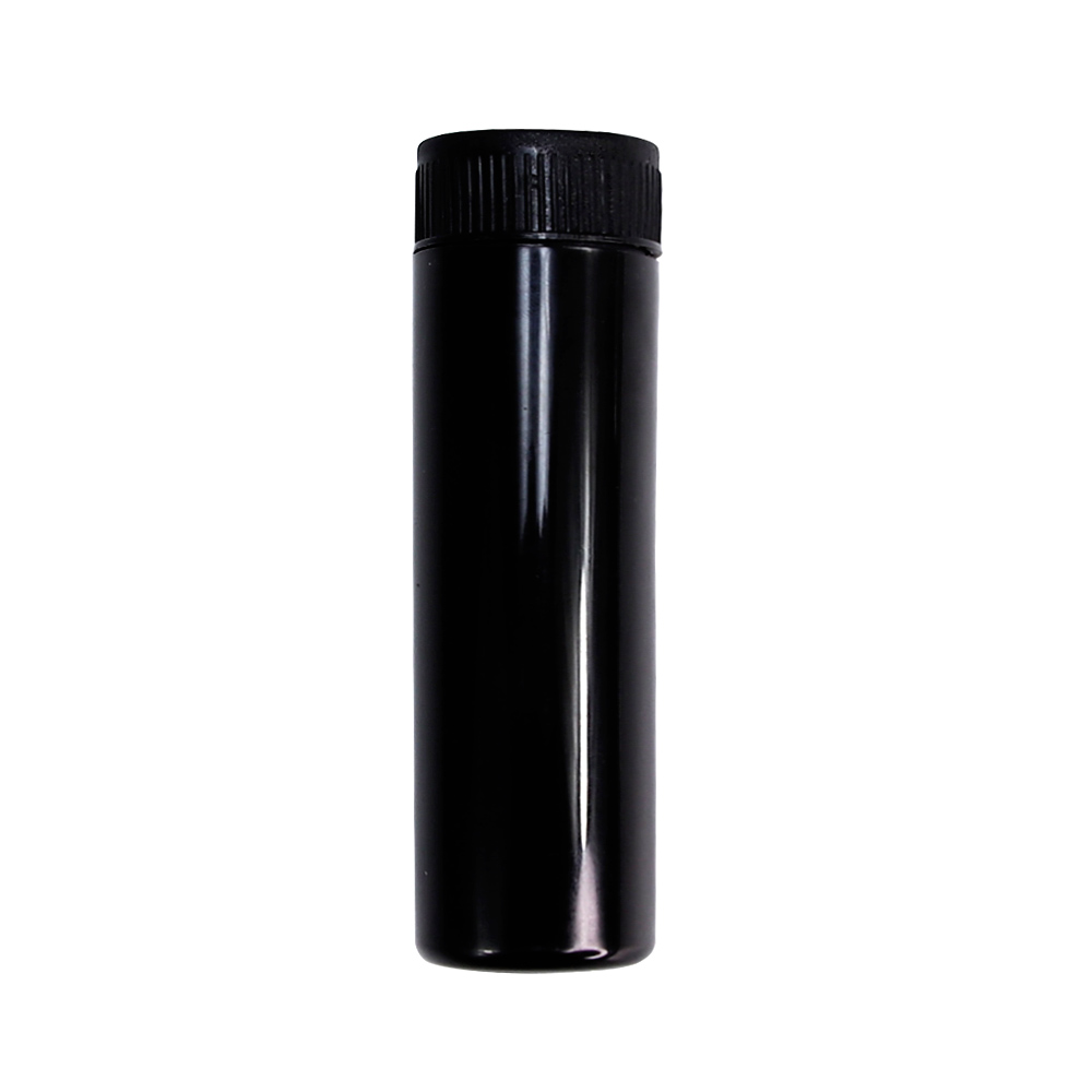 HEMPACKA Child Resistant Cap Black Plastic Pre Roll Tube