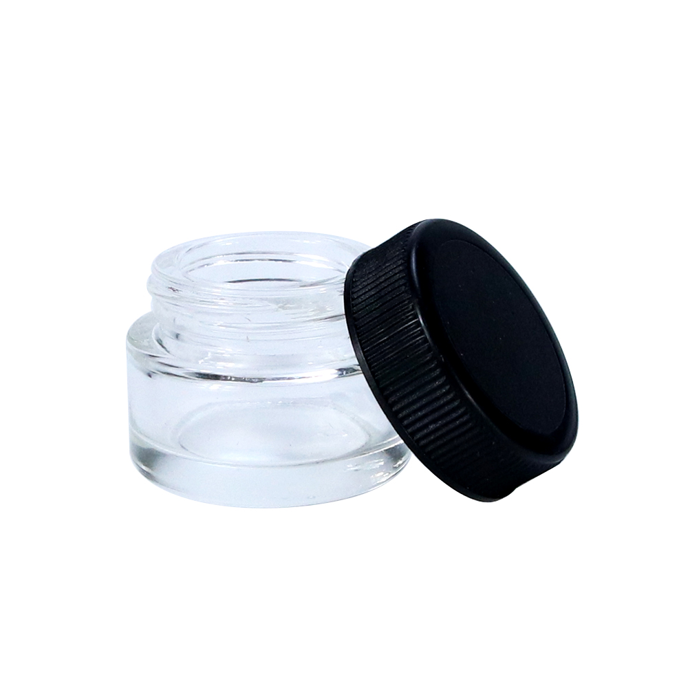 HEMPACKA Child Resistant Cap 5ml Glass Jar Container