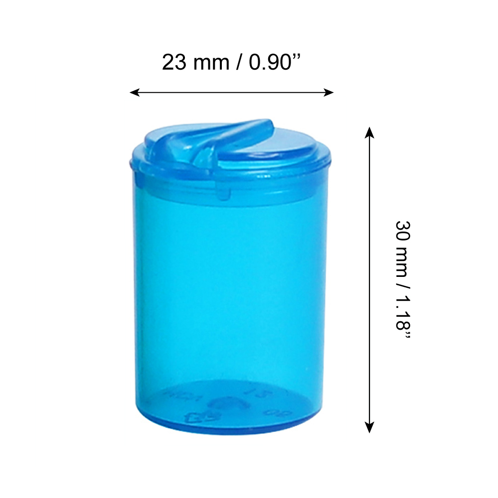 HEMPACKA Child Resistant Hinged Lid Plastic Bottles Pop Top Vials Size