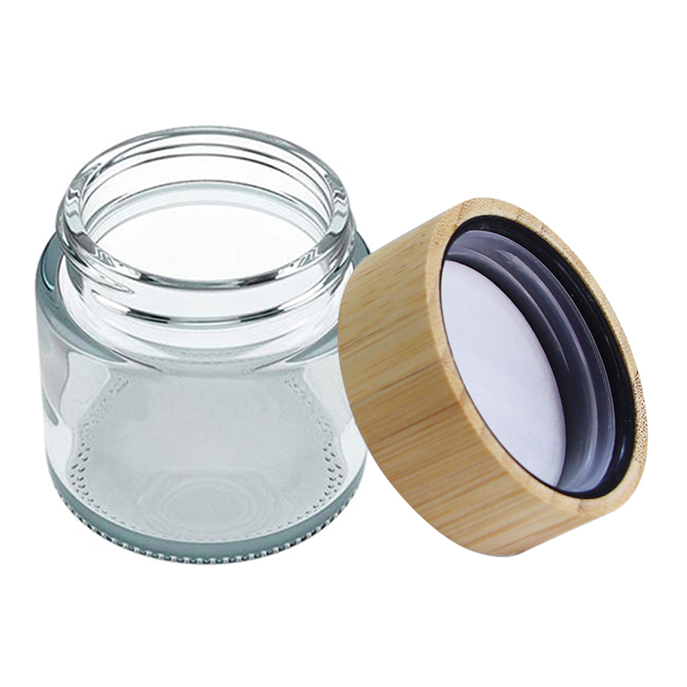Glass Jar With Wooden Lid