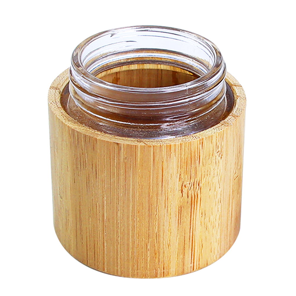 HEMPACKA 110ml Wooden Glass Jar 