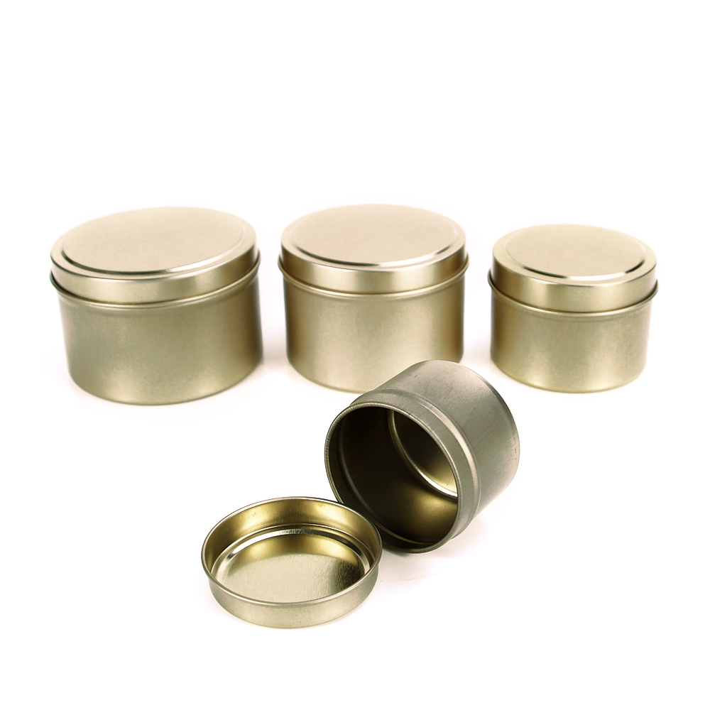 HEMPACKA  Golden Aluminum Tin Box Metal Container With Lids