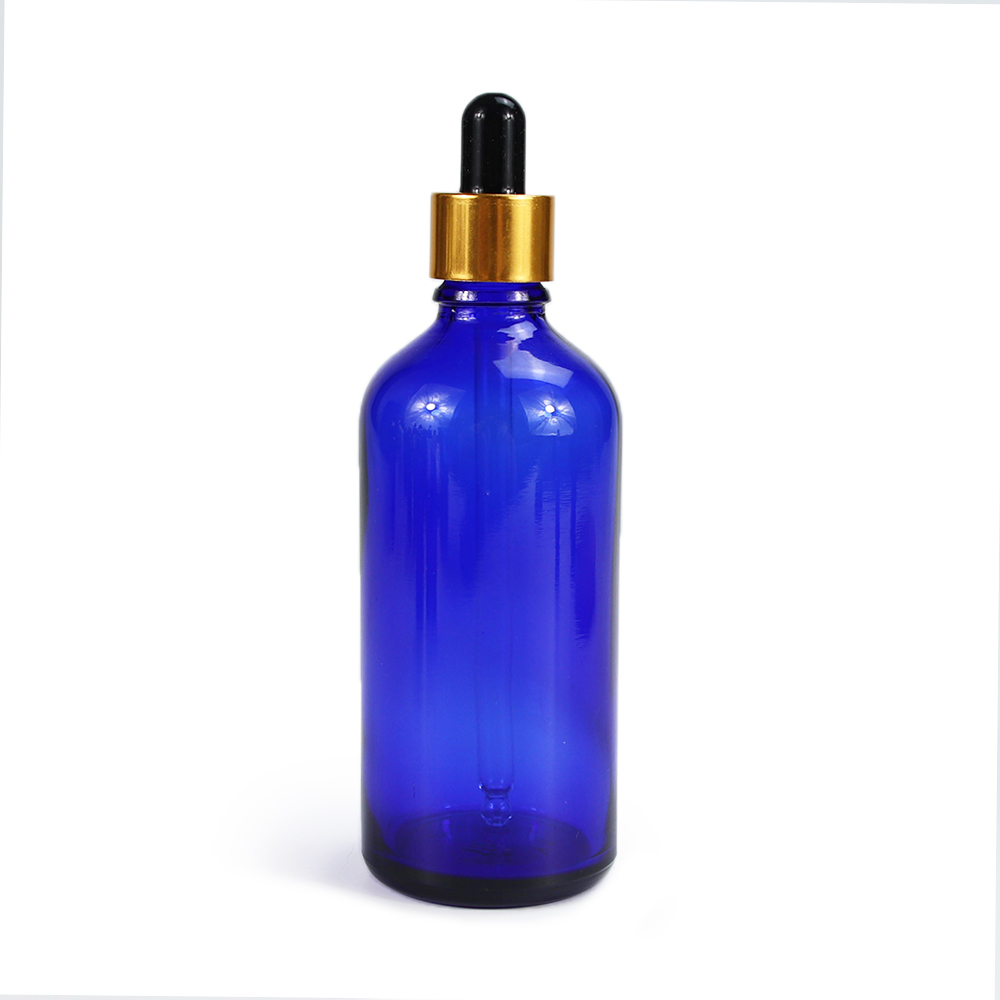 CBD Oil Tincture Blue Dropper Glass Bottle Packaging