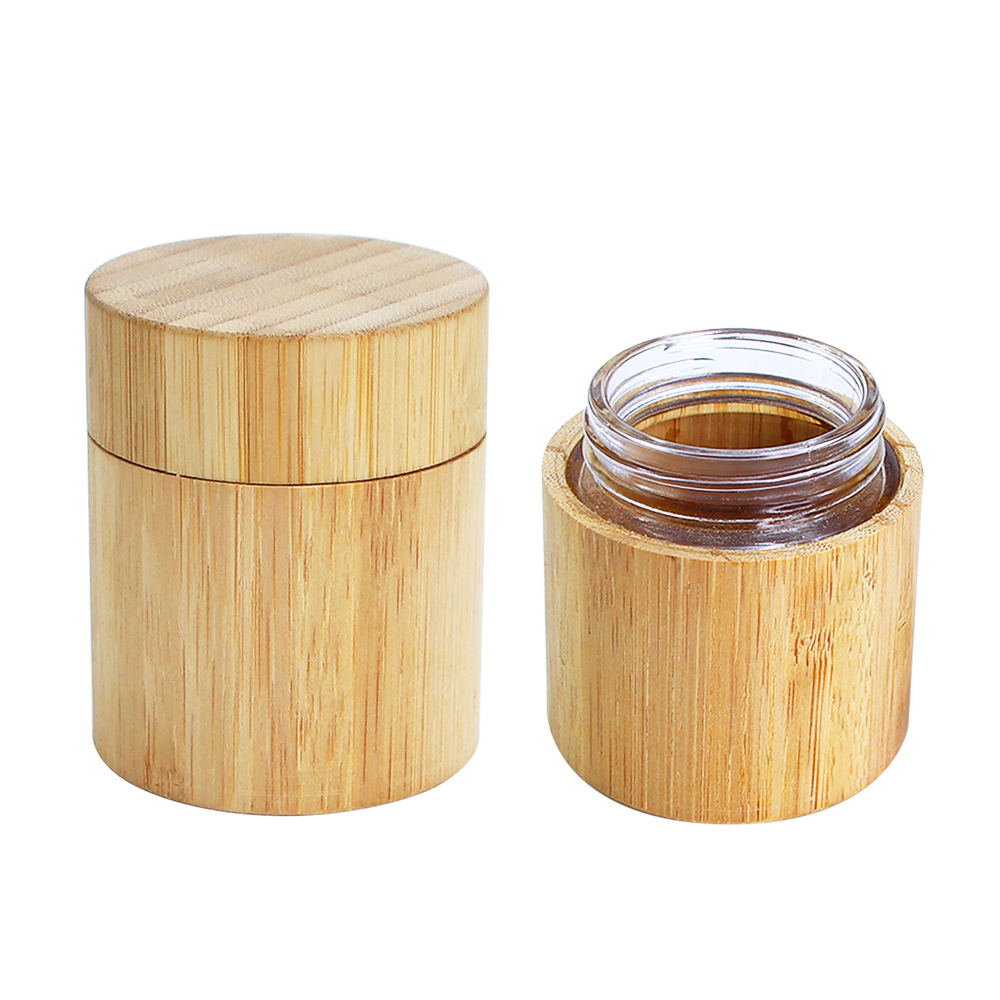 110ml Wooden Glass Jar Flower Packaging