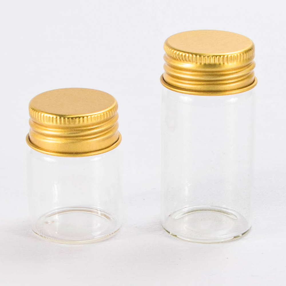 HEMPACKA Multiple Sized Classic Golden Cap Customize Flat Bottom Glass Rolled Tube 