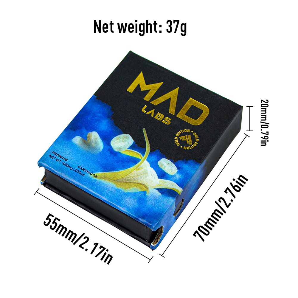 55*70MM Vape Cart Custom Pre-roll Packaging