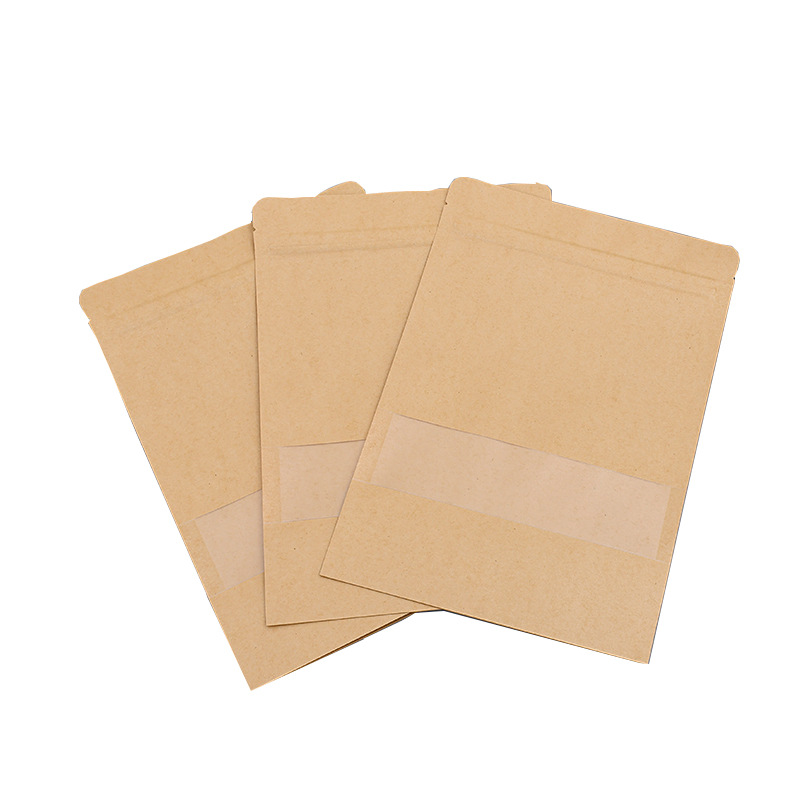  Kraft Paper Food Packaging Bags Biodegradable