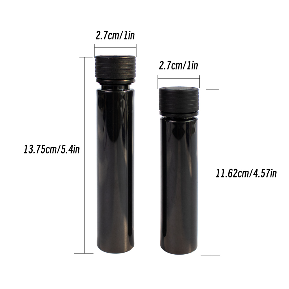 110mm 130mm Black Plastic Pre-roll Tubes