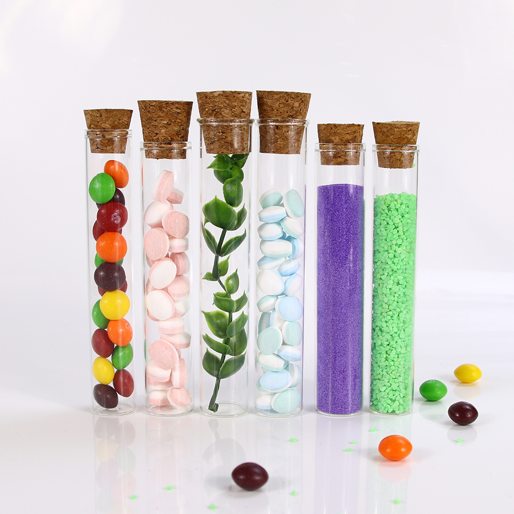 HEMPACKA Multiple Sized Customize Glass Tube With Cork