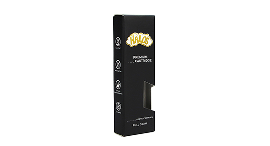 HEMPACKA Custom Logo Black Vape Cart Packaging Box