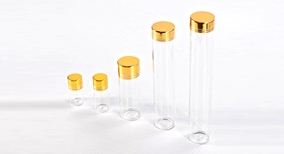 HEMPACKA Multiple Sized Classic Golden Cap Customize Flat Bottom Glass Rolled Tube 