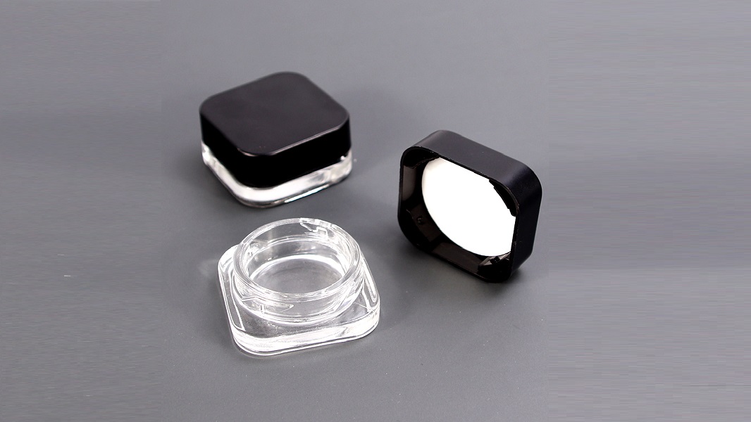 Child Proof 5ml 7ml 9ml Square Jar Glass Concentrate Containers