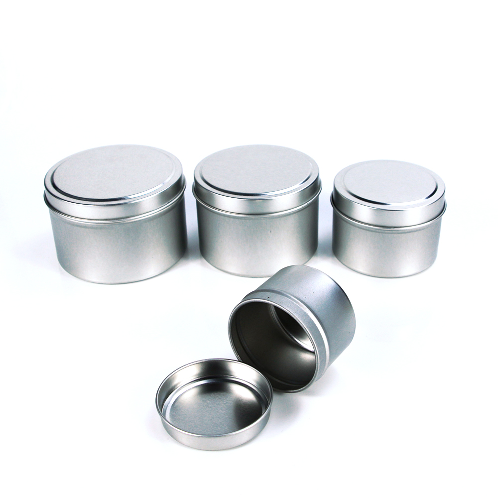 HEMPACKA  Silver Aluminum Tin Box Metal Container With Lids