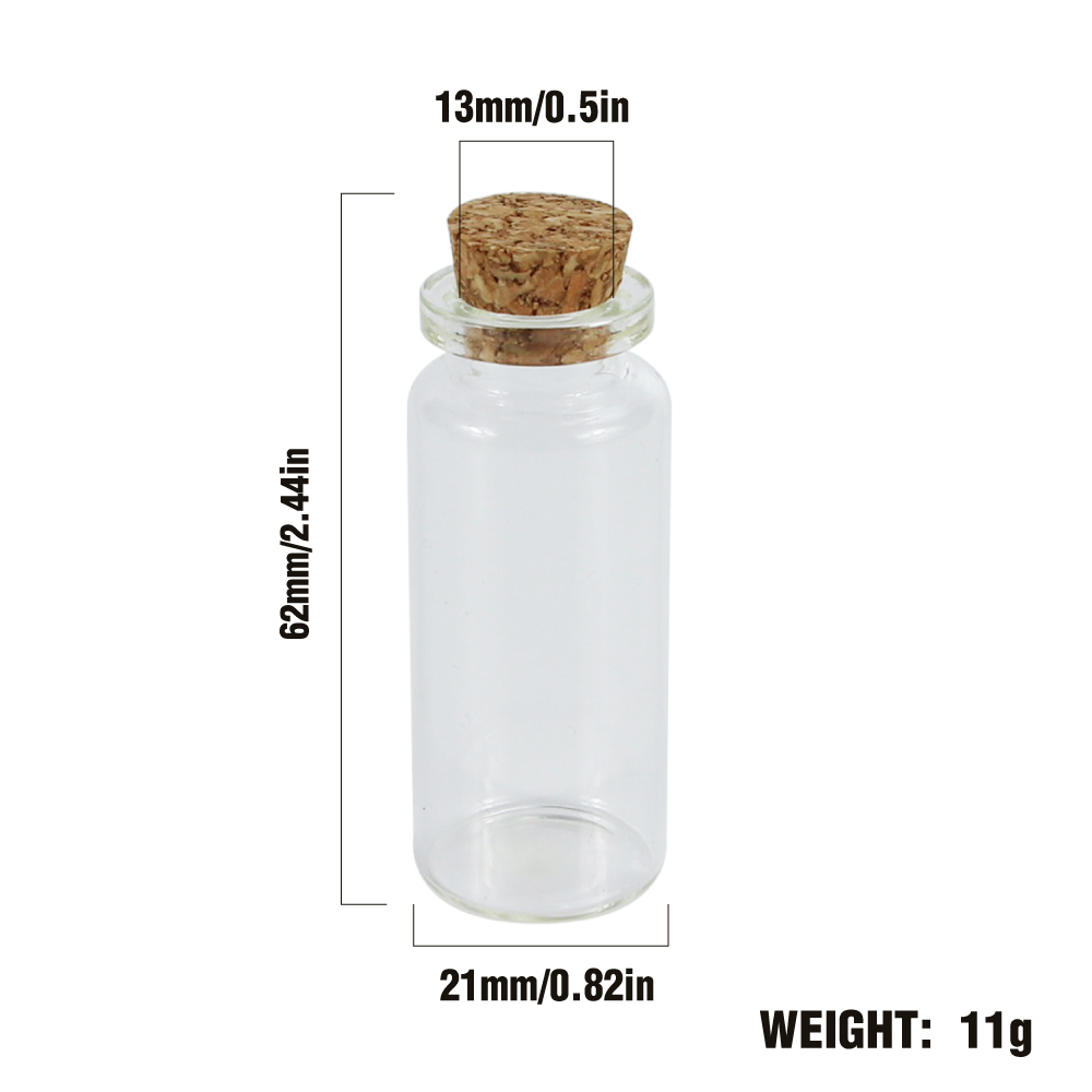 HEMPACKA Multiple Sized Classic Customize Flat Bottom Glass Rolled Tube With Cork size