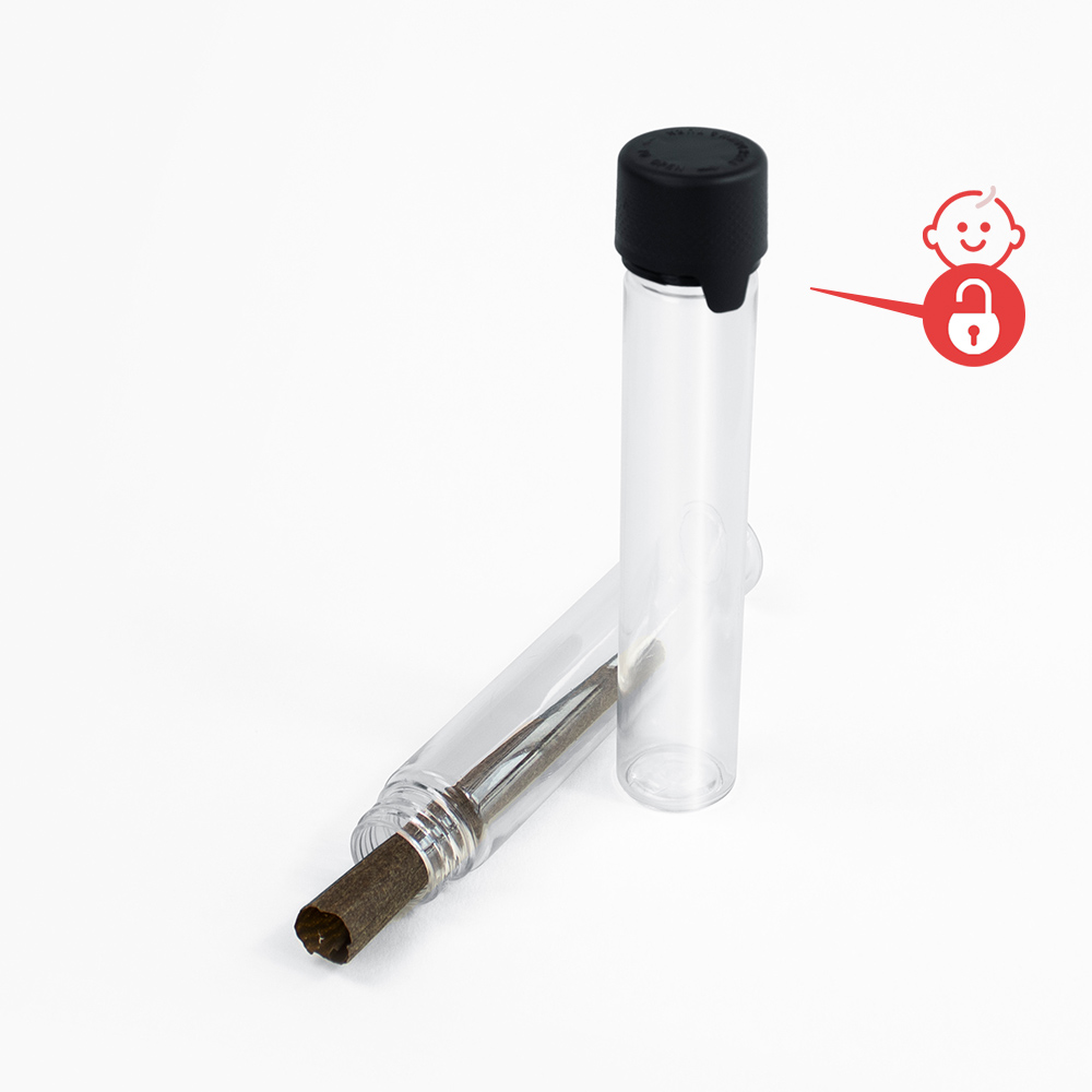 2.5x12.5cm CR Child Lock Pre-roll Tubes Acrylic Tube