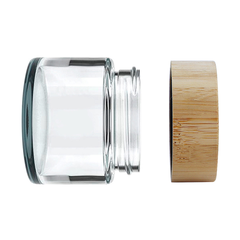  Wooden Lid  Glass Jar