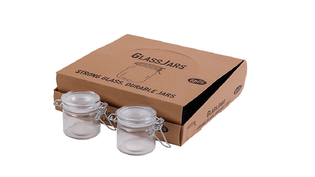 Wholesale Airtight Glass Herb Stash Weed Jar with Clamping Lid