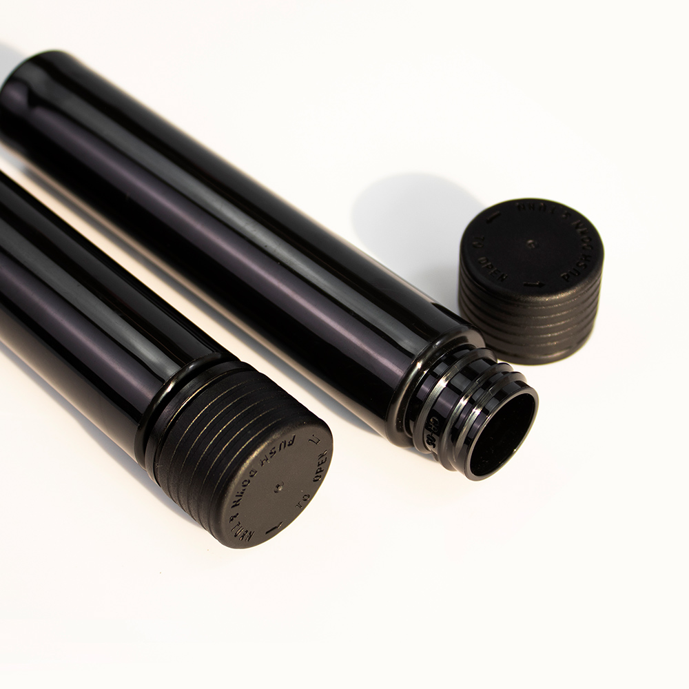 110mm 130mm Black Plastic Pre-roll Tubes